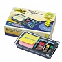 Диспенсер для Z-блоков (стикеров) и закладок POST-IT "Миллениум" +12 Z-блоков 76х76 мм + закладки, DS100